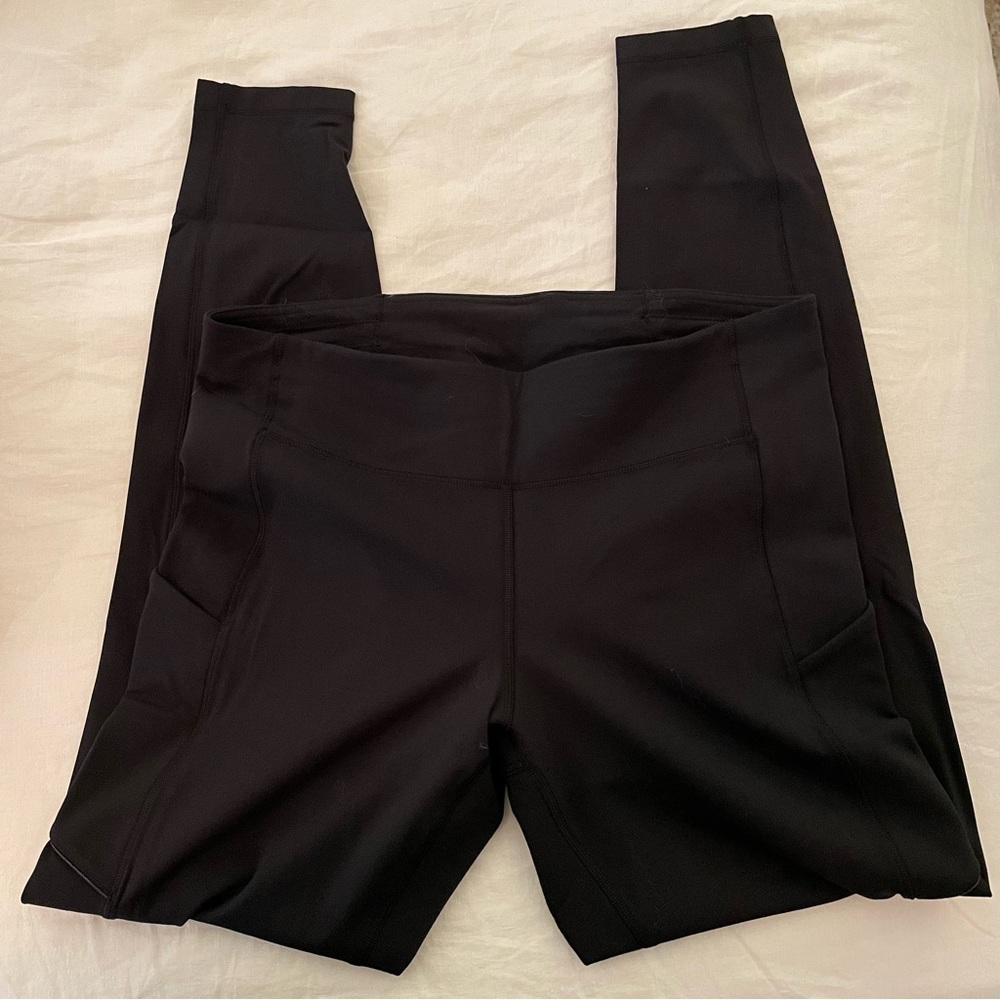 Lululemon black speed train leggings size 10